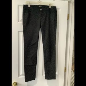 Black Leopard Skinny Jean, Size 11, never worn